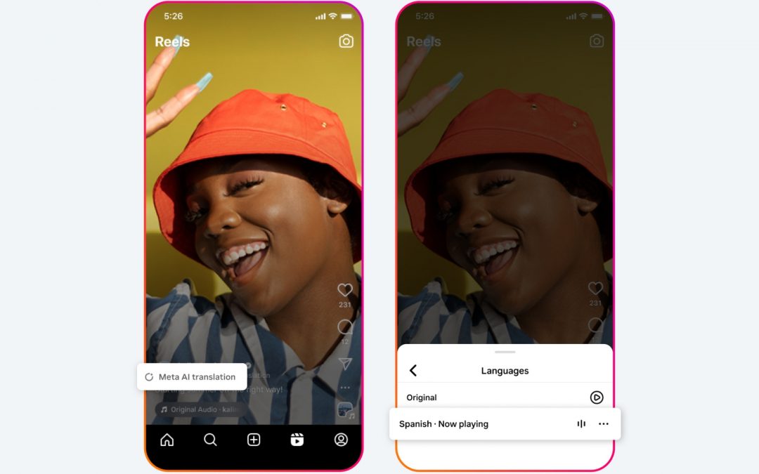 Meta introduit la traduction audio par intelligence artificielle et propose des pistes manuelles pour enrichir les Reels